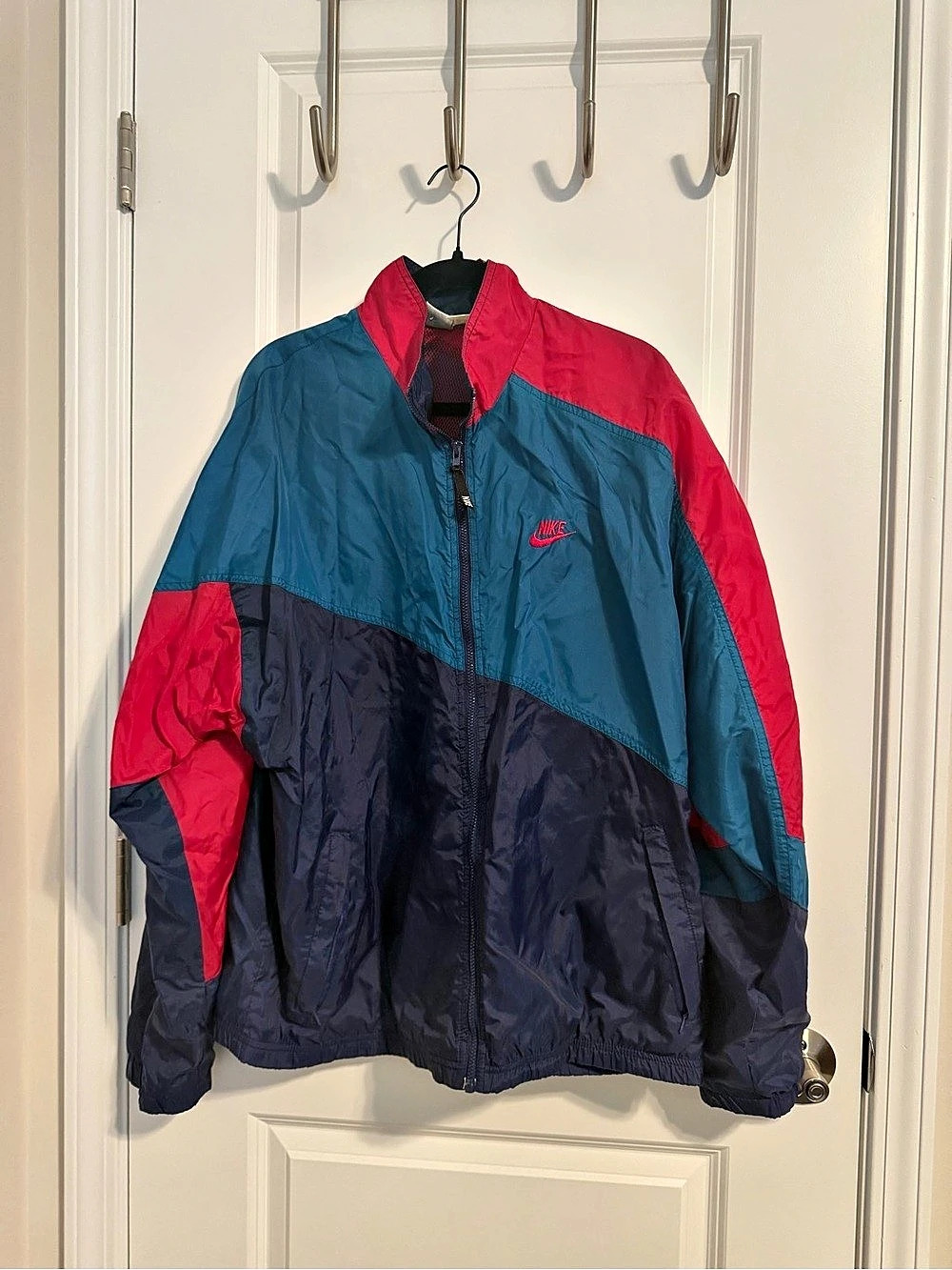 Vintage Nike Color Block Windbreaker in Blue & Red